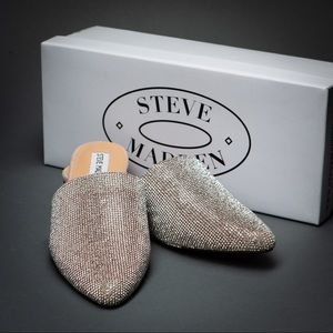 Never worn Steve Madden crystal slipper